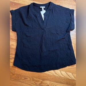 Isabel Maternity by Ingrid & Isabel Textured Black Blouse